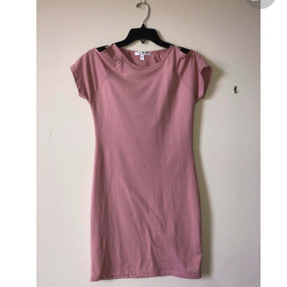 Pink Dress w/ Shoulder Cutouts